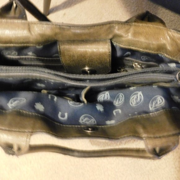 Lucky Brand Dark Gray with Studs Crossbody Bag RARE - Picture 3 of 4